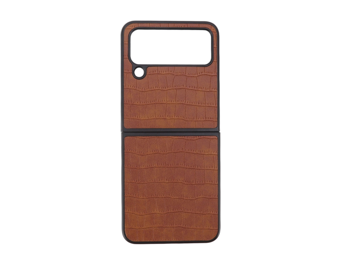 Capa de couro com padrão crocodilo, para Samsung Galaxy Z Flip