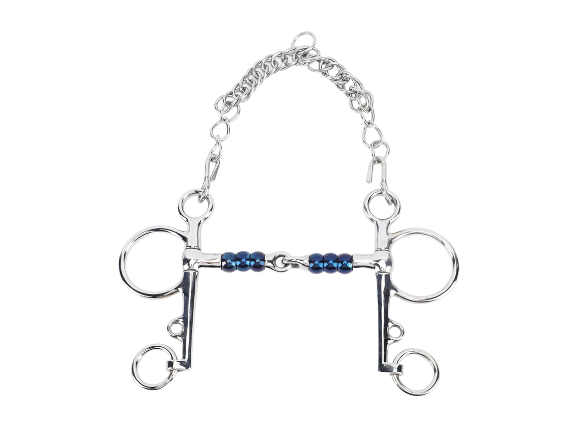 Boca de cavalo, Snaffle, aço inox, 125mm, para treinamento equestre S/MARCA