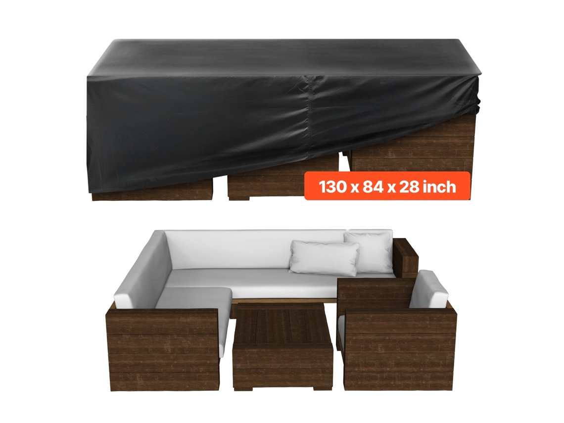 Capa Retangular Para Móveis De Exterior Impermeável 420d 330 X 214 X 71 Cm Vevor