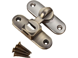 Peça Fechadura De Porta Deslizante De Ângulo Reto De 90 Graus Sem Perfuração Para Porta Deslizante Aquaforge (bronze)