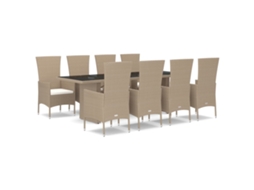 Conjunto de Jantar para Jardim 5 Pcs branco e cinzento claro MAISON EXCLUSIVE