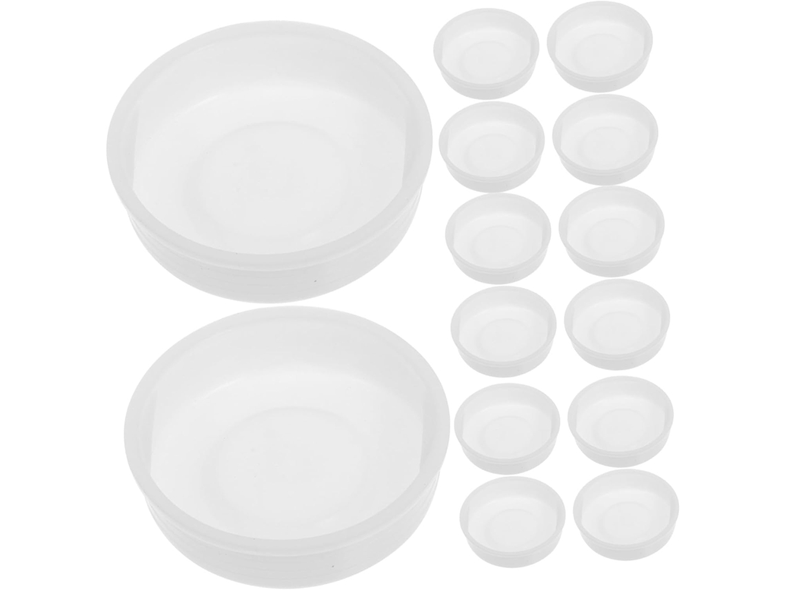 Yardenfun Conjunto De 20-tampas Redondas Plástico Para Tubos Papel Kraft, Tampas Protetoras Resistentes Para Envio