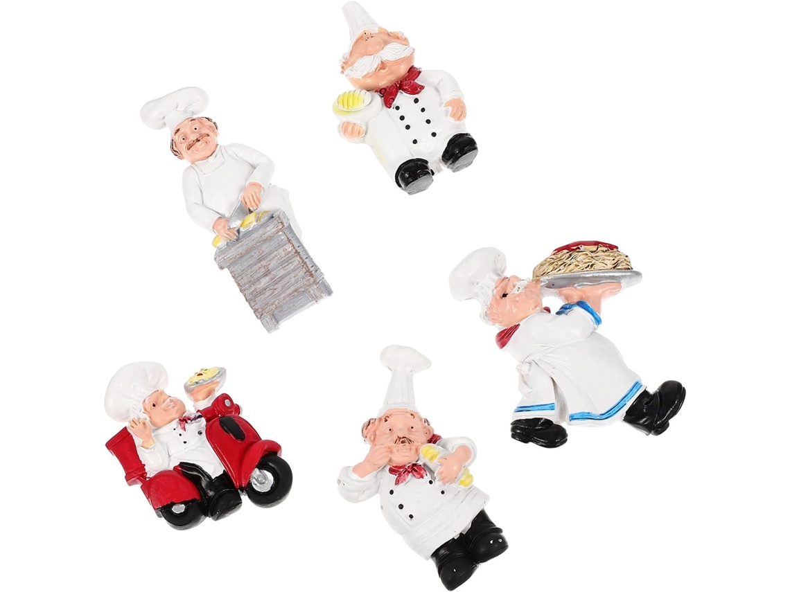 Showeroro Conjunto De 5 Ímãs Resina Em Formato Chef Para Decoração Estilo Criativo