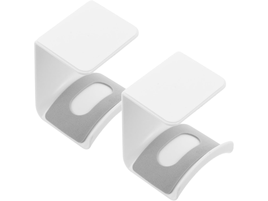 Suporte Adesivo Para Fones De Ouvido Mesa, Em Plástico Branco, Com Design Compacto Para Acessórios De Escritório E
