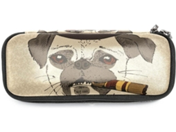 Estojo Lápis Com Estampa De Pug, Grande Capacidade Marcadores, Organizador Escolar, De Escritório,