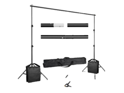 Suporte Para Fundo De Estúdio De Foto E Vídeo, Sistema Telescópico Ajustável, Bolsa De Transporte Incluída,2.6x3m,novo Adicionar Sandbag Oem