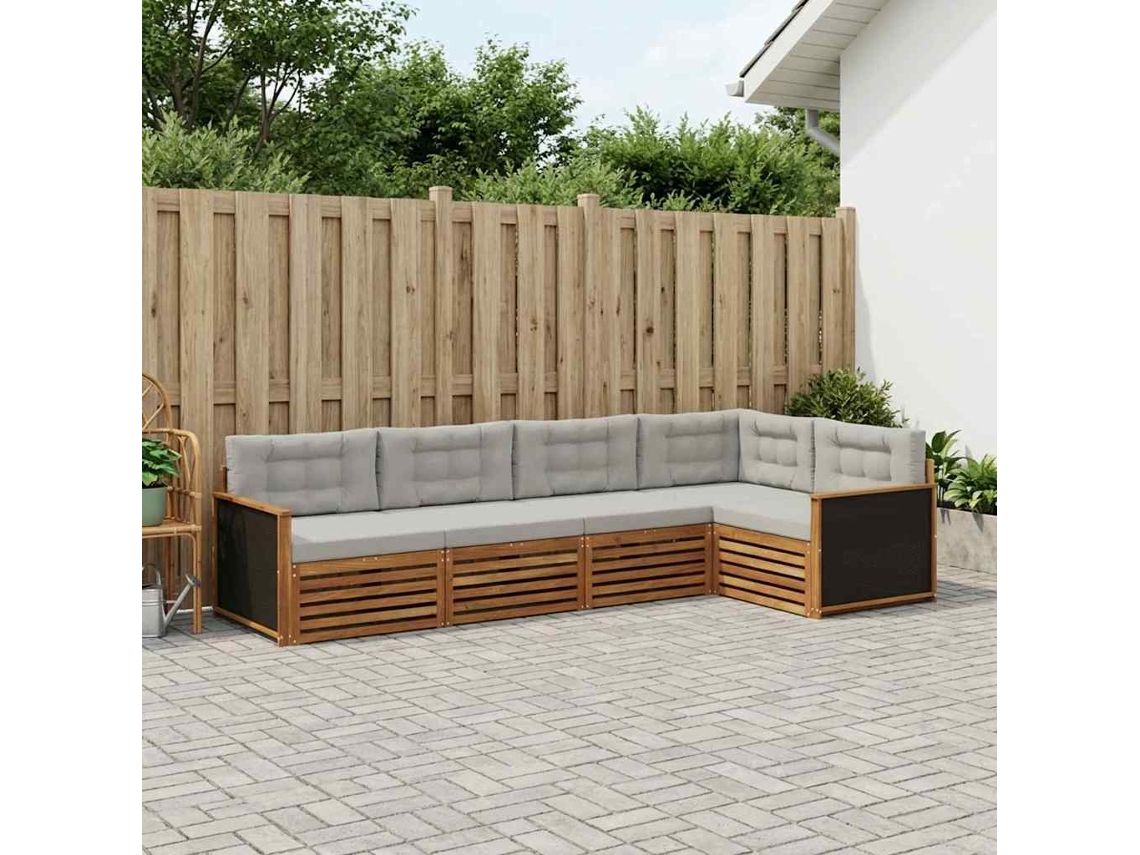 Vidaxl Conjunto De Sofás Para Exterior 5 Unid. Poliéster