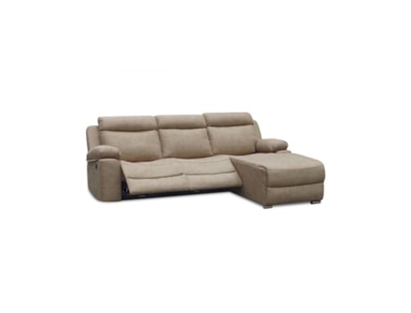 Sofá Chaiselongue Nellie 3 lugares Cimento 276 X 102 X 187 Cm DUEHOME