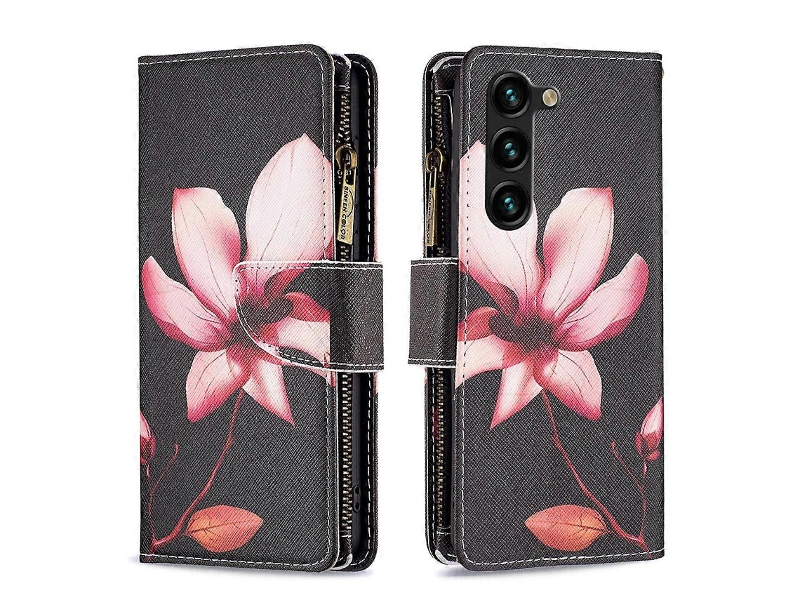 Capa De Couro Com Zíper E Estampa De Desenho Colorido Para Samsung Galaxy S23+ 5g