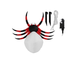 Decoração de Halloween Inflável Aranha 2,4m com Luz Led S/MARCA