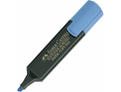 FABER-CASTELL TEXTLINER, Marcador, Ponta Biselada 1 mm - 5 mm, Tecnologia de tinta líquida, Azul Florescente