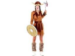 Fato de Mulher PARTILANDIA Guerreiro Viking Castanho (Tam.: S)