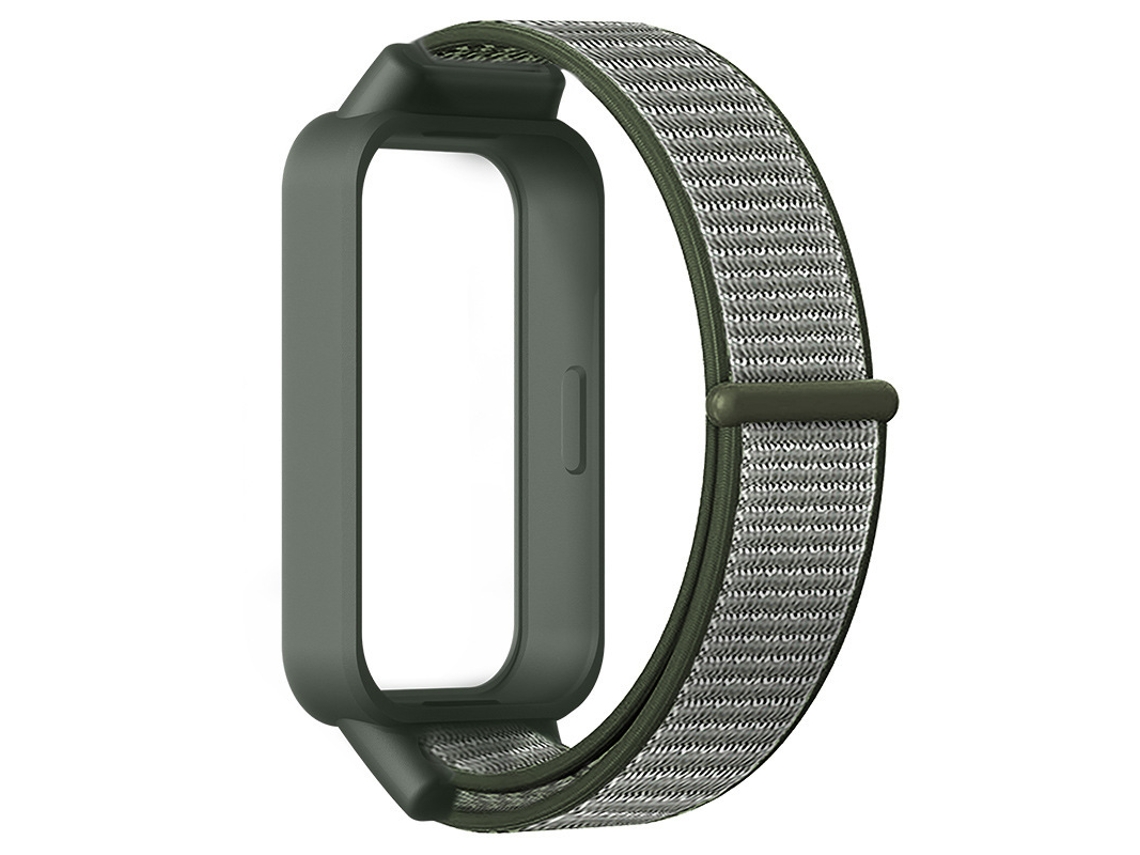 Pulseira Esportiva de Nylon para Redmi Band 3 / Xiaomi Band 9 Active ajustável e respirável Verde HEXINYIGJLY