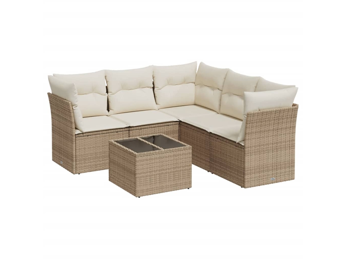 Garden Sofa Set, Garden Sofa Sets Vidaxl Bege Rattan / Vime (n/a)