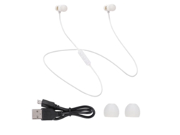 Fones de Ouvido Bluetooth sem fio, branco, com carregamento portátil EOOCOO