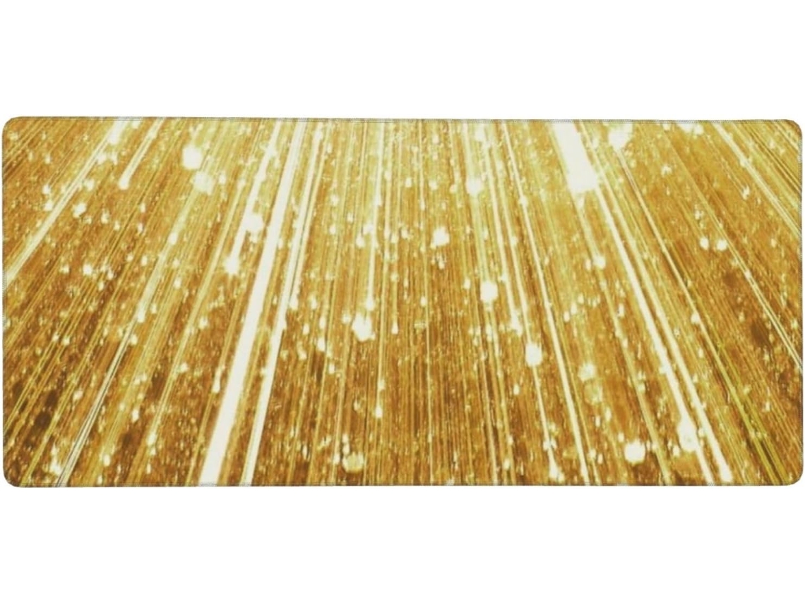 Mousepad para Computador de Grande Formato, com Impressão Dourada Brilhante e Base Borracha Antiderrapante, 40