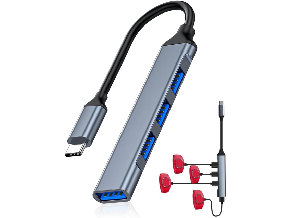 Hub Usb-c Com 4 Portas Para Magicband+, Adaptador Em 1 Tipo C Usb-a