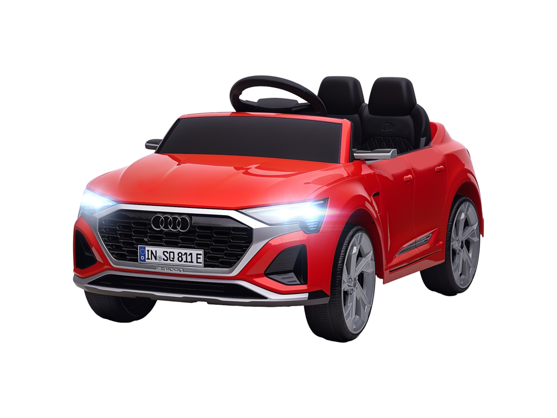 Carro Elétrico Crianças +3 Anos Carro Audi Q8 Etron Sportback Infantil Bateria 12v Controlo Remoto Faróis Buzina E Música 98x49.5x43cm Vermelho
