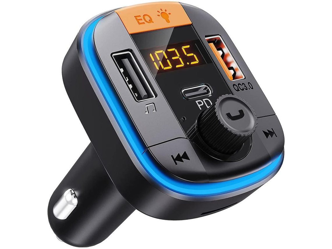 Transmissor Fm Bluetooth Yizhood T832 Pd20w Qc3.0 Voltage Preto