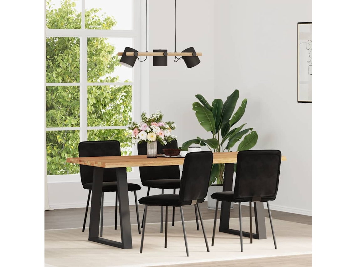 Vidaxl Cadeiras De Jantar 4 Pcs Veludo Preto