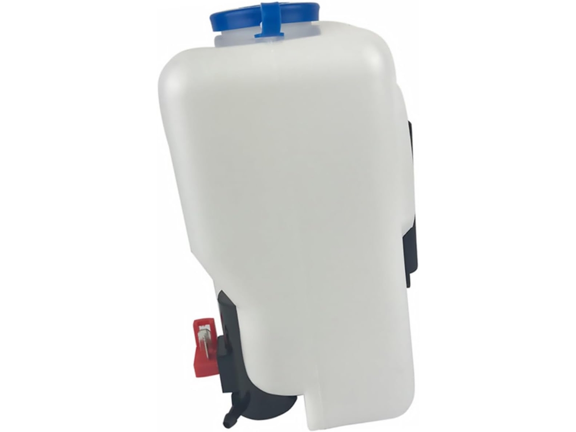 Kit Reservatório De Fluido Para Lavagem Para-brisa 1,5l Em Abs Branco Com Bomba Fácil...
