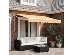 Vidaxl Toldo Retrátil Areia 2,5 X 2 M Poliéster E Metal