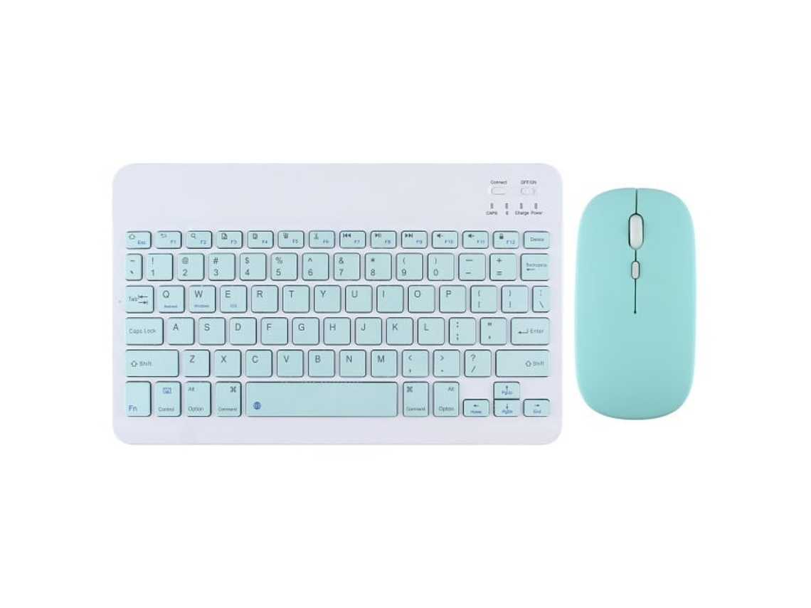 Lurelia Conjunto Teclado Bluetooth E Rato 2.4g Para Tablet 10" Compatível Com Huawei, Xiaomi E Vivo - Verde Fresco