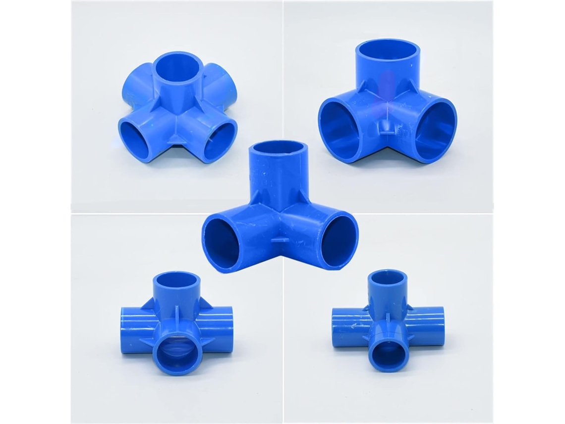 Conector De Pvc Com Diâmetro Interno De 32 Mm, 5 Vias, Tridimensional