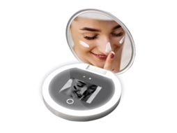 Sunscreen Uv Mirror With Uv Camera For Sunscreen Test Led Fill Light 3 Light Mode Travel Makeup Mirror Handheld Make Up Mirror LAXISCREED