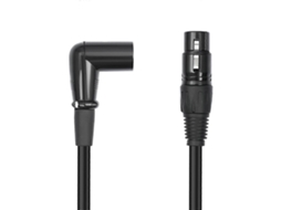 Lurelia Cabo Xlr Macho/fêmea 3 Pinos 90°, Para Teclados, Pianos E Sintetizadores, Microfones