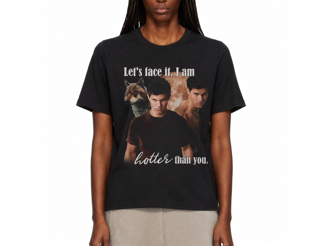 Rockinstone Twilight Movie I Am Hotter Than You Black Adult T-shirt Size:l