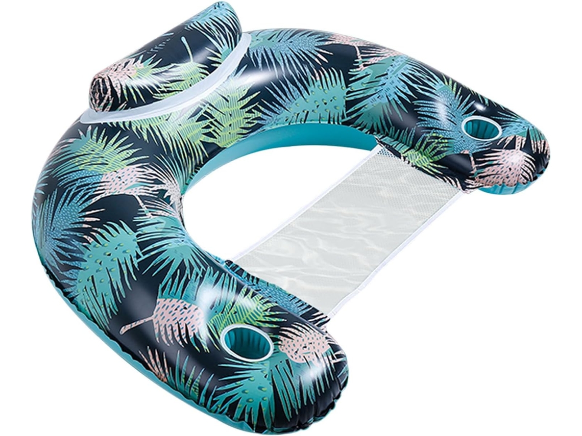 Cadeira Inflável Para Piscina Medindo 115 X 85 Cm, Com Porta Copos, Boia Inflável Para Adultos, Espr Vayotoy