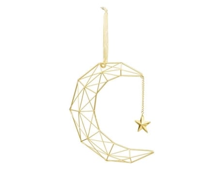 Lua para Pendurar Ouro 20X26 Cm FEERIC LIGHT & CHRISTMAS