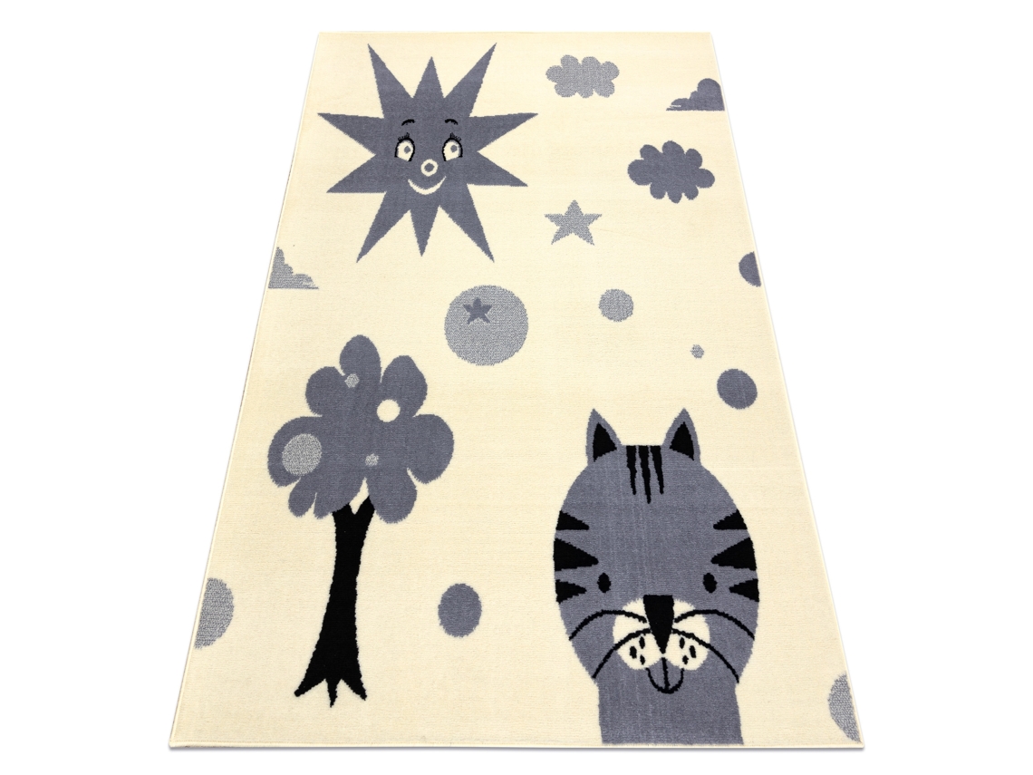 Tapete Bcf Flash Smile 3992 - Sol Creme / Cinzento (160 x 220 cm)