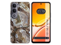 Capa Tumundosmartphone De Silicone Para Vivo Y31 5g / Y21d Com Estampa De Mármore 14 Padrões