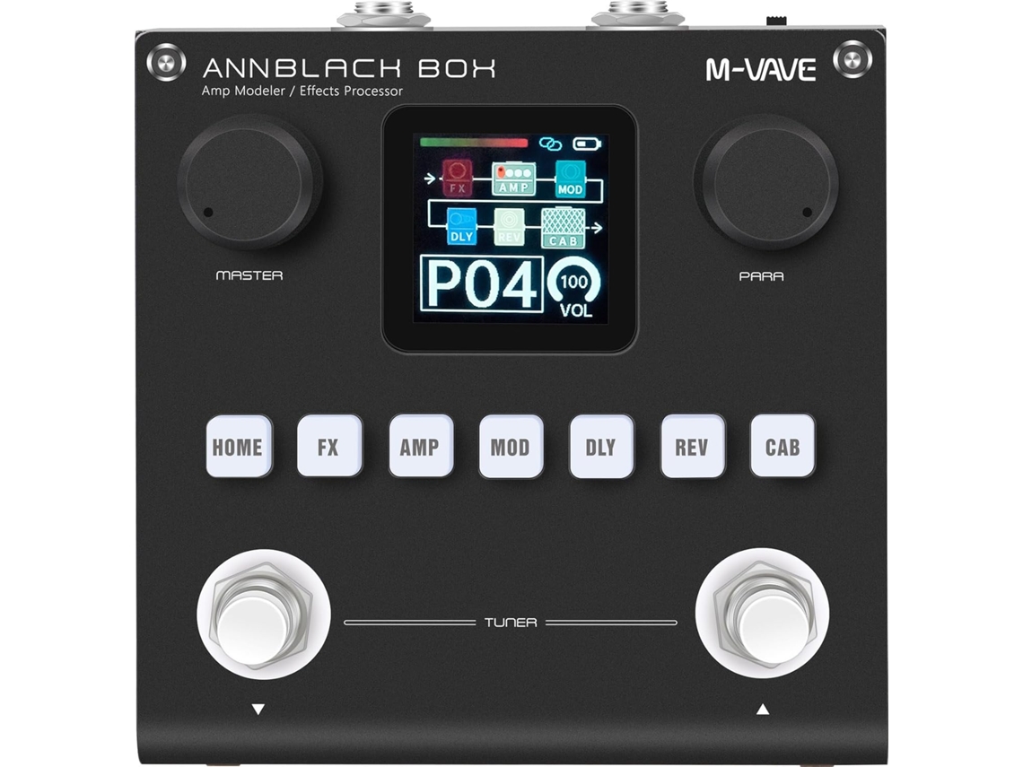 Pedaleira Black Pedal Box Multi Effects Guitar Essentials 80 Presets Editáveis