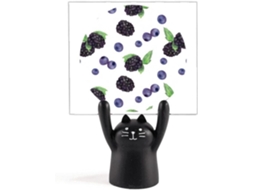 Decoração de Recado com Estampa Aquarela Mirtilo e Gato Preto Desenho Animado 4 X 5 Cm