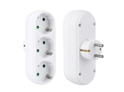 Adaptador de Tomada LYYTUNG com 1 Plugue, Portátil, para Viagens, cor Branca