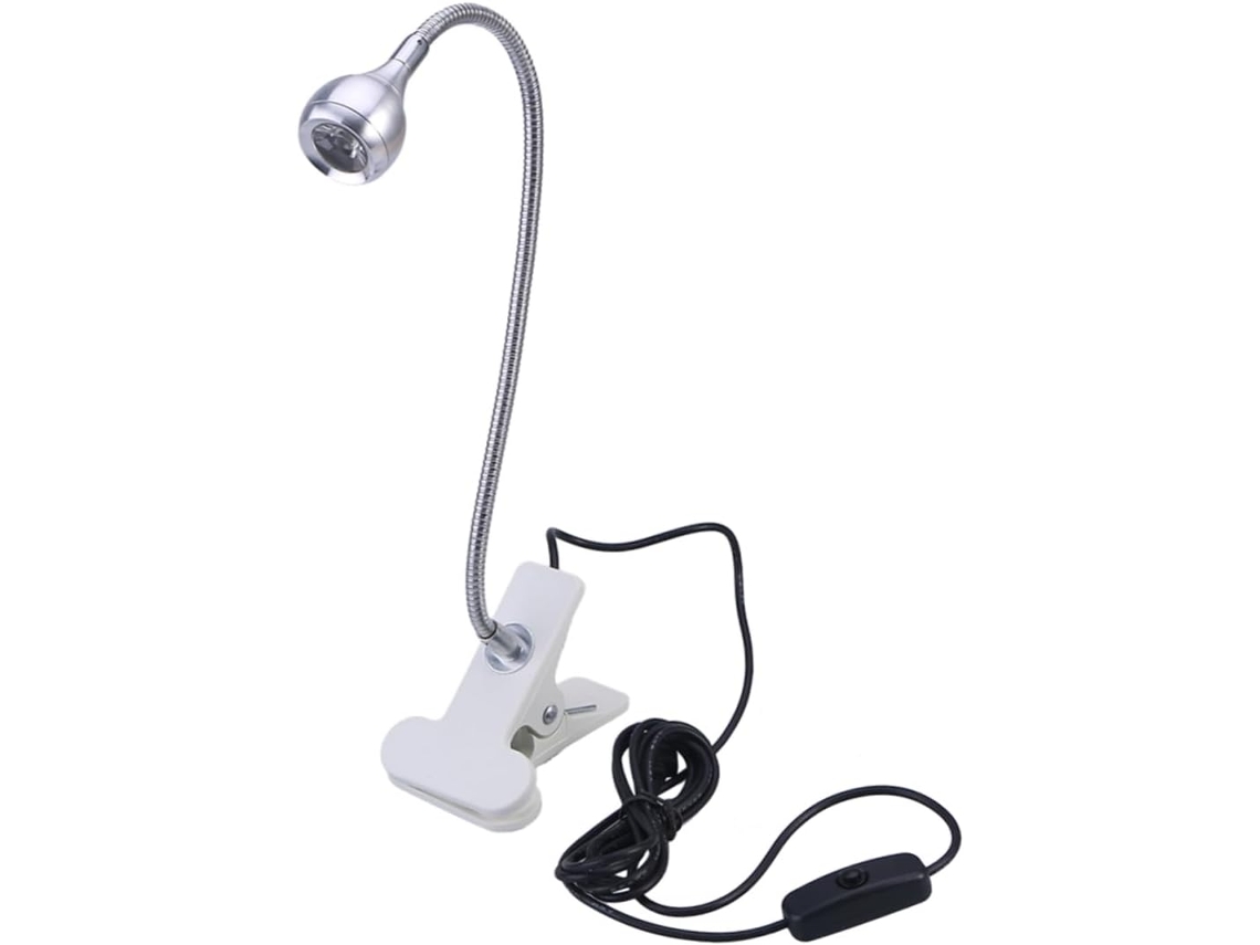 Luminária De Mesa Led Com Clipe, Usb, Proteção Para Os Olhos, Luz Branca Quente, Haste Flexível Ajustável Em 360°