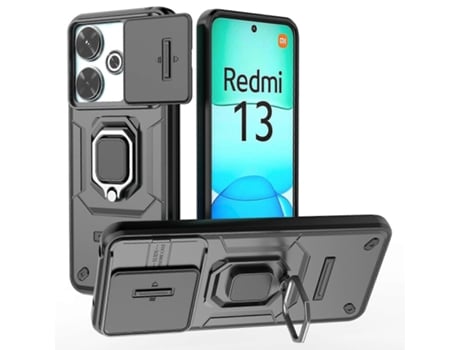 Para Xiaomi Redmi 13 4g Case Camshield Kickstand Pctpu Phone Case