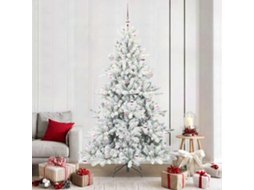 Vidaxl Árvore De Natal Articulada Artificial Branco 210 Cm Pvc E Aço