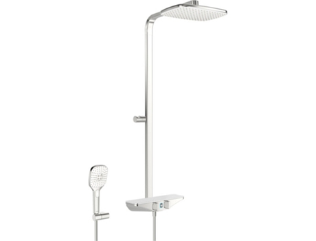 HANSA Sistema de Duche Hansaemotion Wellfit Funcionamento a Pilhas Bluetooth Thermo Cool Projeção 401 Mm 58650172 Cor: Cromado/Branco