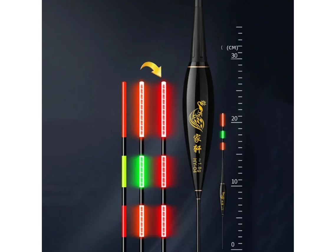 (21,5 Cm, 1,8 G) Bóia Eletrônica De Pesca Com Duas Luzes Indicadoras, Novo Tipo De Bóia Deslizante.