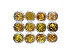 Stickers De Decoração Com Glitter Sequins Para Maquiagem De Olhos E Arte De Unhas Diy Ouro