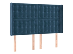 Headboard, Headboards Vidaxl Azul Veludo (147 X 16 X 118/128 Cm)