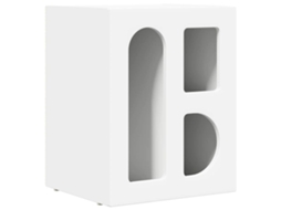 Mesa de cabeceira Branco com Madeira Processada MAISON EXCLUSIVE (40x35x50 cm)