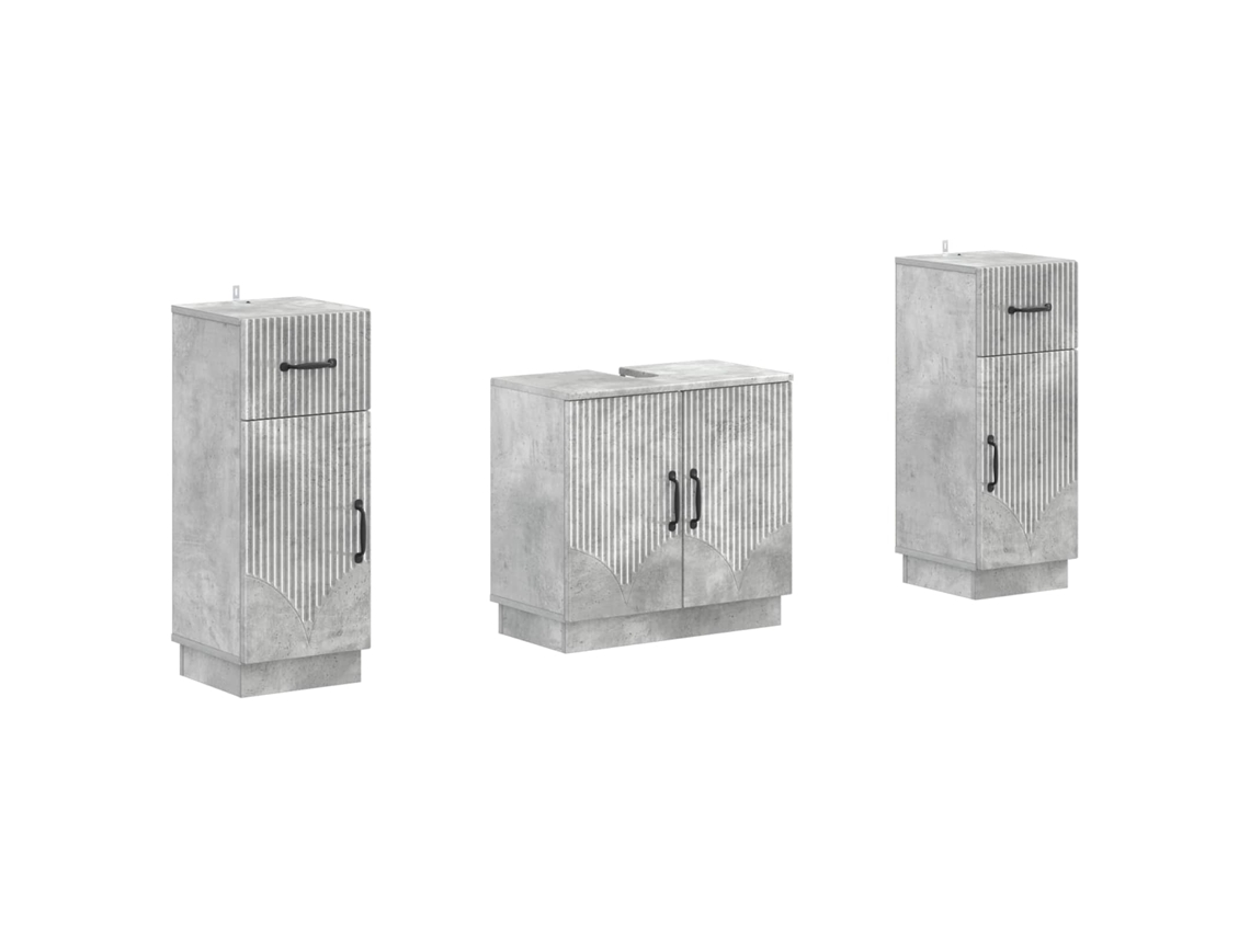 Vidaxl Conjunto De Armário De Banheiro Com 2 Peças Hoorn