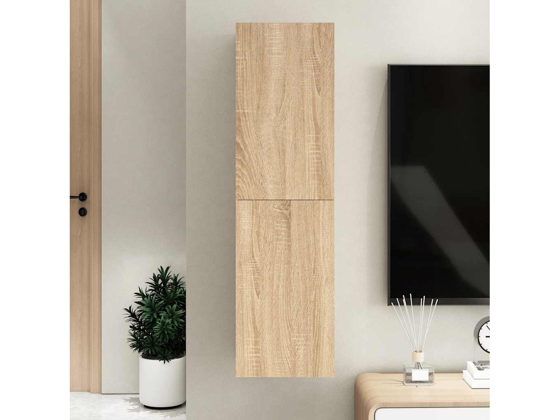 Vidaxl Móvel De Tv 30,5x30x110 Cm Derivados De Madeira Carvalho Sonoma