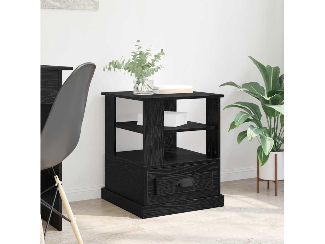 Vidaxl Armário De Cabeceira Carvalho Preto 50 X 50 X 60 Cm
