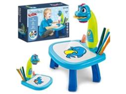 Kit de pintura azul projetor desenho de arte de mesa para crianças, conjunto de aprendizagem de pintura, j S/MARCA